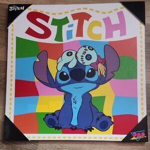 NWT Disney Stitch Colorful Wall Art Canvas